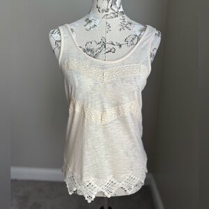 Monteau Y2k Cream Lace Coquette Top